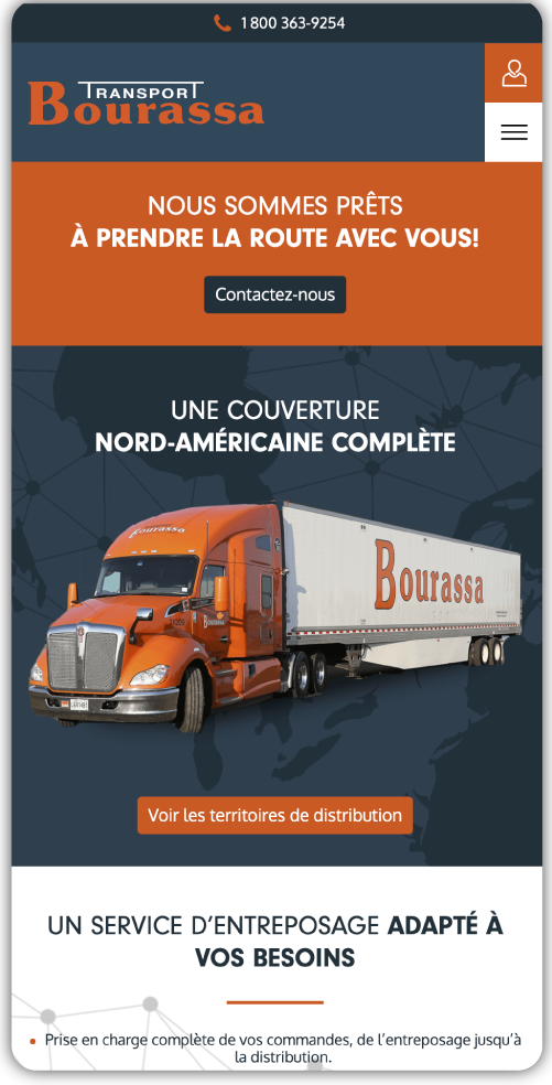 transport bourassa site web mobile